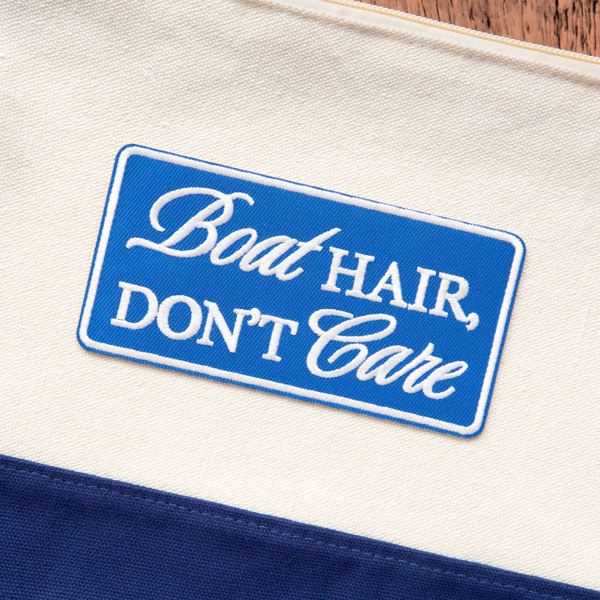 Summer Boat Hair Iron-On & Adhesive Embroidered Patch by Make Market®